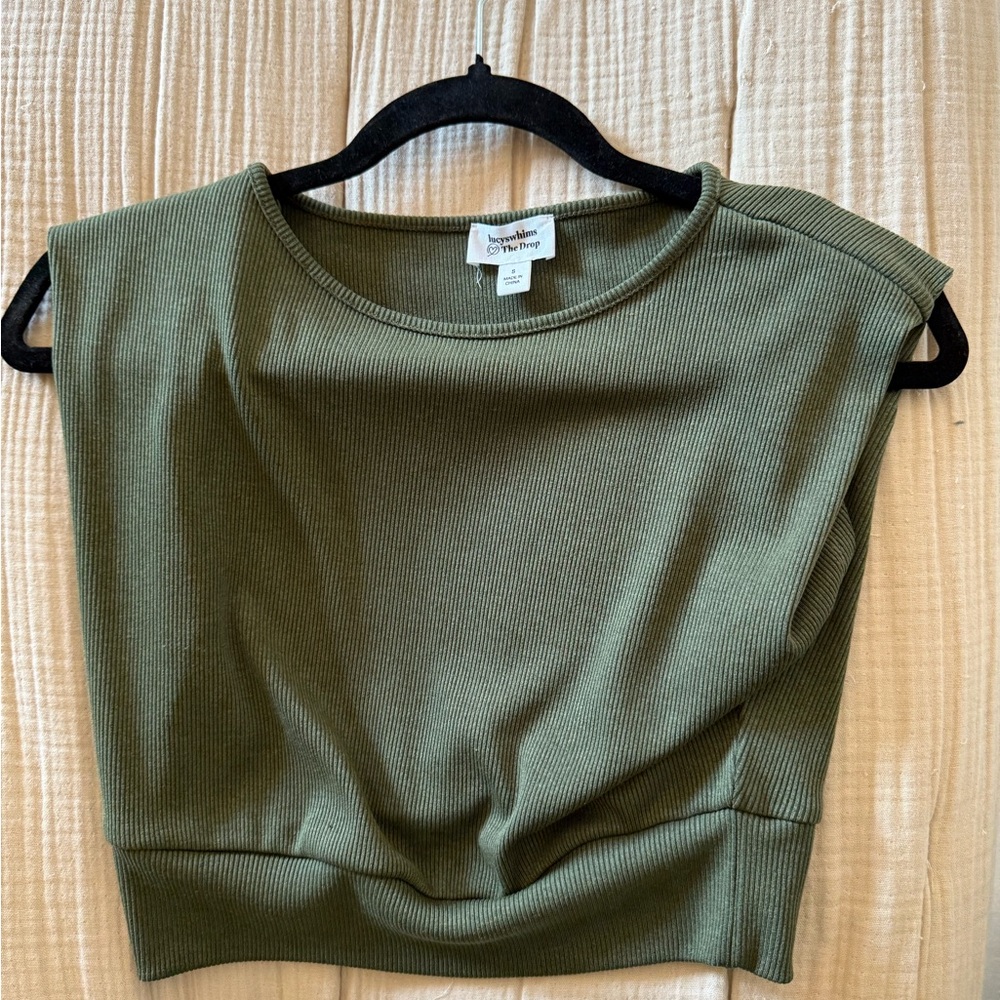 Olive Green Sleeveless Top